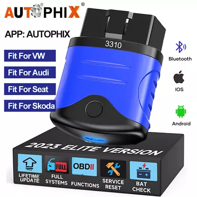 3310 Bluetooth Diagnostic Tool All Systems OBD2 Scanner Reset Oil/Battery Check • £39