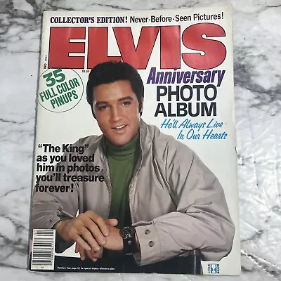 Vtg.  ELVIS Anniversary Photo Album Magazine W/35 Full Pinups Lisa Marie 1978 • $5