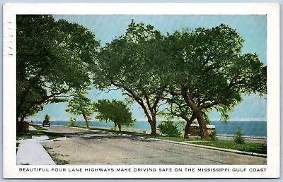 Postcard MS Beautiful Four Lane Highways Mississippi Gulf Coast MS23 • $4.99