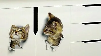 £8 • Buy Large 3D Sticker Cat Cat Nursery Cute Girls Boy Animals Sticker NEW