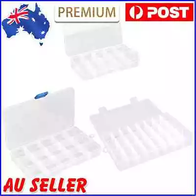 $8.99 • Buy Adjustable Plastic Fishing Lure Hook Tackle Box Multislot Storage Case Organi AU