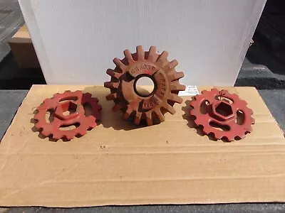 3- Antique Vintage Cast Iron Gears Cogs Sprockets Industrial Steampunk 5 1/4 -6  • $19.95