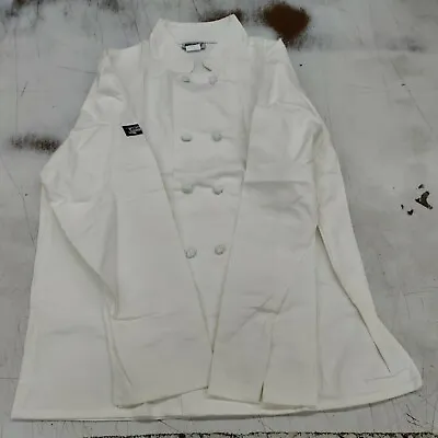 Chefwear Mens Chef Coat White Cotton Blend Size SMALL  BRAND NEW  2 PACK • $19