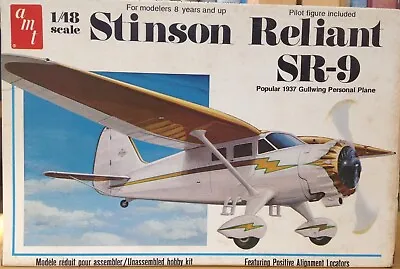 $27.45 • Buy AMT 1:48 Stinson Reliant SR-9 Kit No. T639, Opened Box, Complete