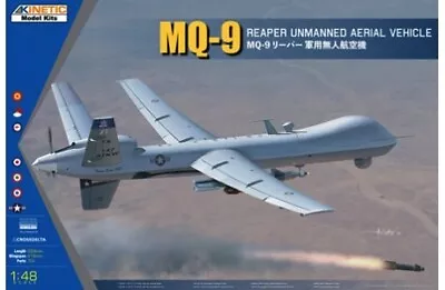 Kinetic Model 48067 1:48 MQ-9 Reaper Unmanned Aerial Vehicle Plastic Kit • $31.44