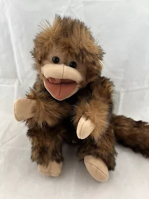 Folkmanis Long Tail Monkey Hand Puppet 9  Plush Brown Full Body Folktails Toy • $14.99