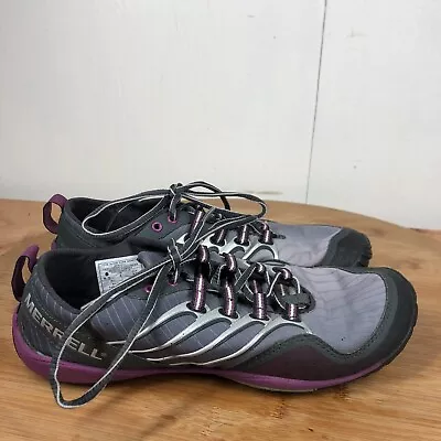 Merrell Shoes Women's 6.5 Lithe Glove Barefoot Gray Trail Running Sneakers • $39.97