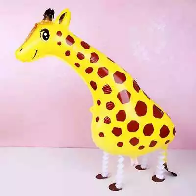 Huge Walking Pet Giraffe Foil Balloon Zoo Animal Birthday Party Event Decoration • £3.18