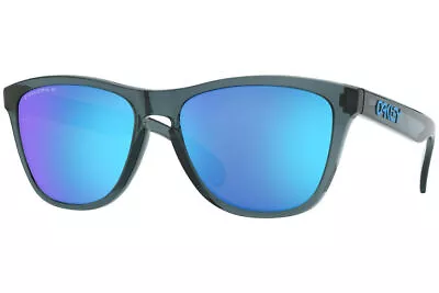 Oakley Frogskins Square Crystal Black/Prizm Sapphire Polarized 55mm Sunglasses • $120.99