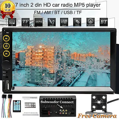 7  Double Din Car MP5 Player Bluetooth In Dash For Fiat Palio Albea Stereo Radio • £37