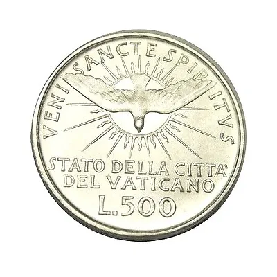 Elf Vatican City 500 Lire 1958 Sede Vacante  Dove  • $40