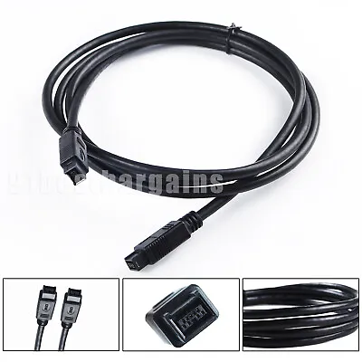 6FT FIREWIRE 800 CABLE 9 PIN To 9 PIN IEEE1394B 6' FT 9P-9P 9-9 1394B BILINGUAL • $7.08