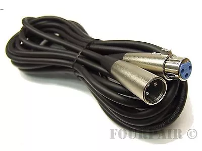 20ft - Shielded 3-Pin XLR Extension Microphone Mic Audio Cable Cord Male Female • $9.69