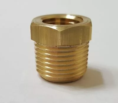 B-5406-06-04 - Brass Reducer Bushing 3/8  NPT(M) X 1/4  NPT(F)   • $5.29