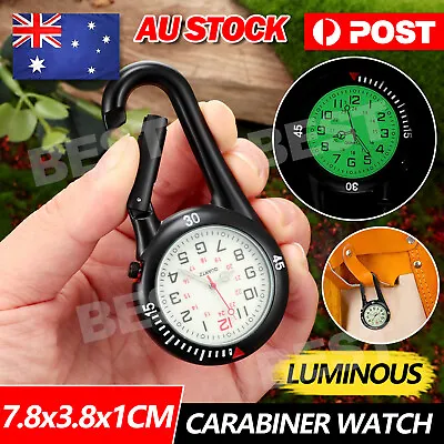 Carabiner Digital Watch For Sport Nurses Paramedics FOB Pocket Clip On Watch • $13.45