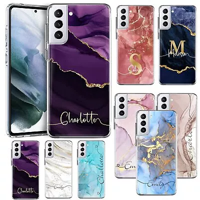 For Samsung Galaxy A14 A05S A55 A54 S24 S23 Marble Personalised Phone Case Cover • £5.15