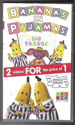 BANANAS IN PYJAMAS : Big Parade & Monster Bananas  (Vhs Video Tape)  ABC VIDEO • $27.65