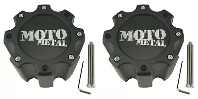 2 NEW Moto Metal MO963 Dually Matte Black Rear Wheel Rim Center Caps 8x6.5 8x170 • $64