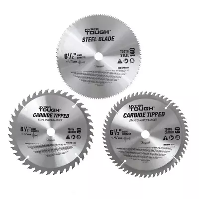 6.5 Inch Circular Saw Blades (40T 60T 140T) Circular & Miter Saws 3-Piece • $21.86