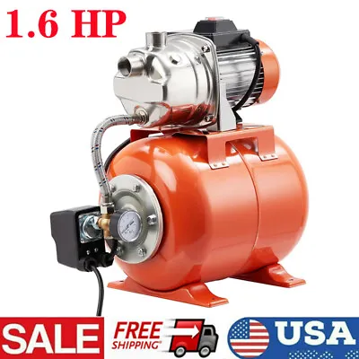 1.6Hp Shallow Well Pump W/ Pressure Tank 115V Stainless Steel Irrigation Pump US • $217.54