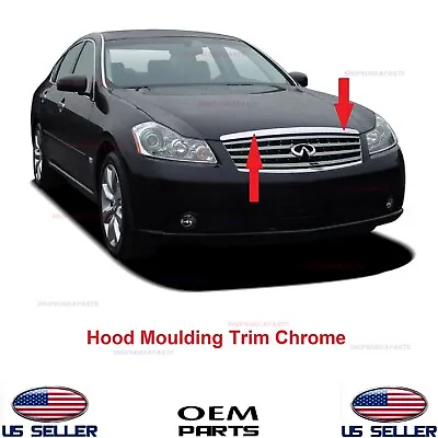Genuine Hood Moulding Trim Chrome ⭐OEM⭐ INFINITI M35 M45 2006-2010 65834-EJ80A • $103.55