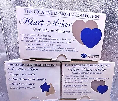 Creative Memories YOUR CHOICE Mini Star Mini Heart Heart Maker Paper Punch NEW • $9