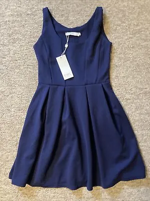 Oh My Love Topshop Concession Skater Dress Navy Size S BNWT • £6