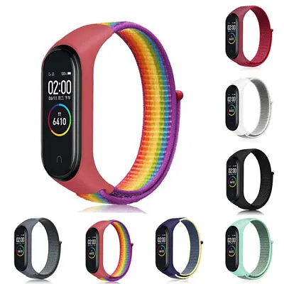 For Mi Band 3/4/5/6 Smart Band Replacement Strap Nylon Sport WatchBand Anti-lost • £3