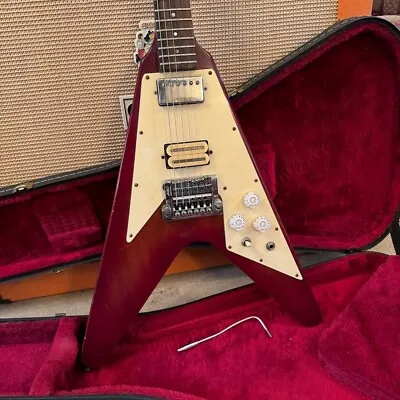 Vintage 1981 Gibson USA Flying V Cherry Sunburst Guitar W/ OHSC & Kahler Bridge • £3495