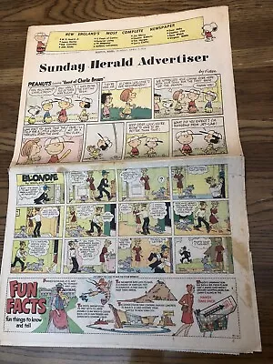 Boston Herald-Advertiser Sunday Comics April 7 1974 Donald Duck Mickey Mouse • $7.99