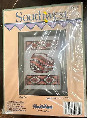 SOUTHWEST Step Pot  Needleform 1989 Vintage Cross Stitch Kit • $15