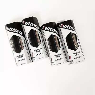 1 Or 2 Vittoria Rubino Pro G2.0 Road Clincher 700x25C / 28C Para Black/Tan Tyres • $72.90