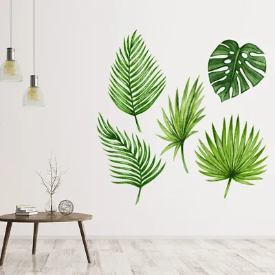 Palm Tree Leaves Green Plants Wall Sticker Set WS-47150 • $34.07