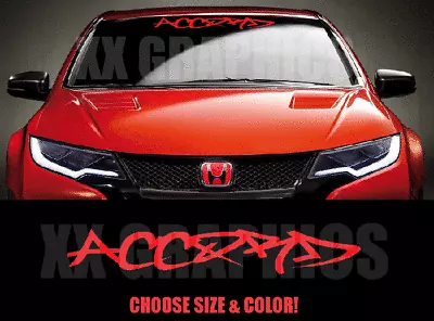 Graffiti Windshield Banner For Fits Honda Accord Decal Sticker Jdm Ivtec  • $10.99