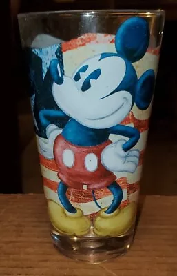 Disney Patriotic Mickey Mouse Plastic Tumbler Glass American Flag • $6