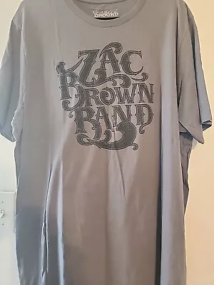 Zac Brown Band Gray 2015 Double-sided Graphic Logo Country Western Band Top XXL • $17.86