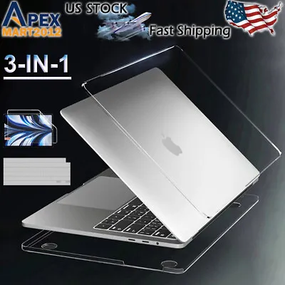 For Macbook Air Pro 13 14 15 16  Crystal Hard Case Keyboard Cover Screen Film • $13.99