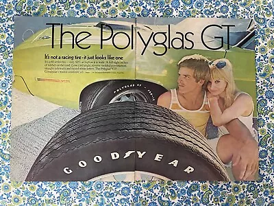 Vintage 1970 Good Year PolyGlas GT Print Ad Hemi Cuda • $10.79