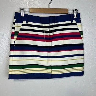 J. Crew Multicolor Stripe Mini Skirt NWT 4 • $25