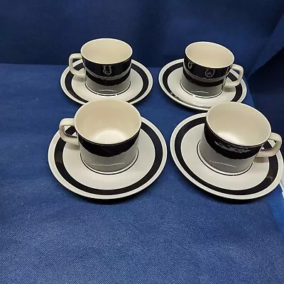 Vintage Mikasa Provencal Noir Set/4 Cups/Saucers Retired 1975 EUC  • $16.99