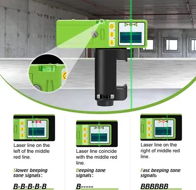 Elikliv Digital Laser Receiver For Green Beam Laser Level 200ft Laser Indicator • £45.99