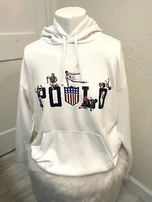 Ralph Lauren Polo Sweater Olympics Team USA Mens Medium White Hoodie RARE • $99