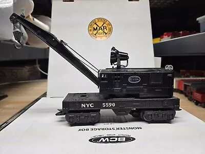 Vintage Marx New York Central Black 5590 Crane With Searchlight  • $35