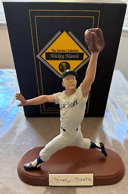 Mickey Mantle NY Yankees Salvino Figurine #1591/ 1732 FIELDING Autographed • $545.99