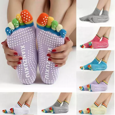 £3.98 • Buy Five Toes Yoga Sock Pilates Fitness Gym Exercise Non-Slip Grip Sock Massage Warm
