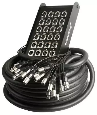 £298 • Buy Pulse 32 Way 24/8 XLR Multicore Stage Box 30M Snake Band PA Audio 32 Way