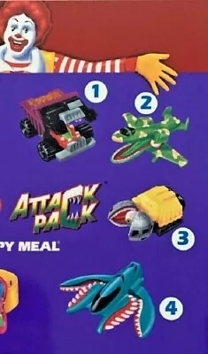 1994 Attack Pack Hot Wheels Mcdonalds Happy Meal Toys - U - Pick • $2.99