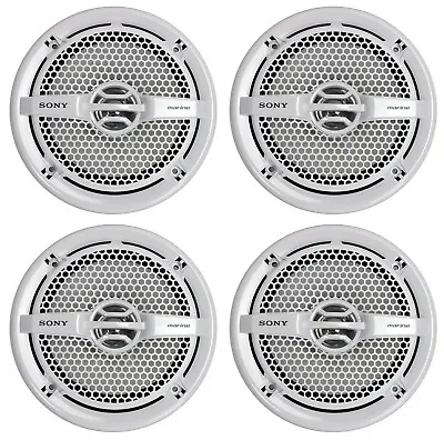 Sony XS-MP1611 6.5  280 Watt Dual Cone Marine Stereo Speakers Boat Water 2 Pairs • $135