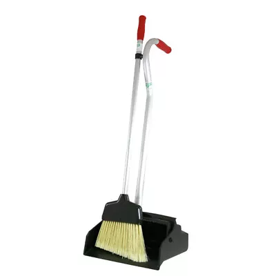 Unger EDPBR 33 In. X 12 In. Metal Ergo Dustpan With Broom - Red/Silver New • $59.07