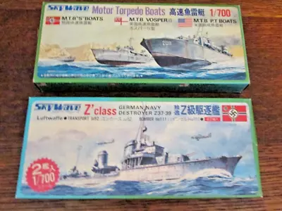 2 Model Kits  Skywave Motor Torpedo Boats  & German Navy Destroyer 1/700 • $19.95